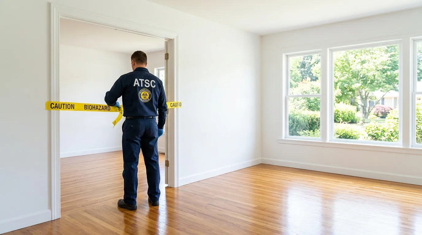 Certified biohazard cleanup crew performing Crime Scene Cleanup in Edmond